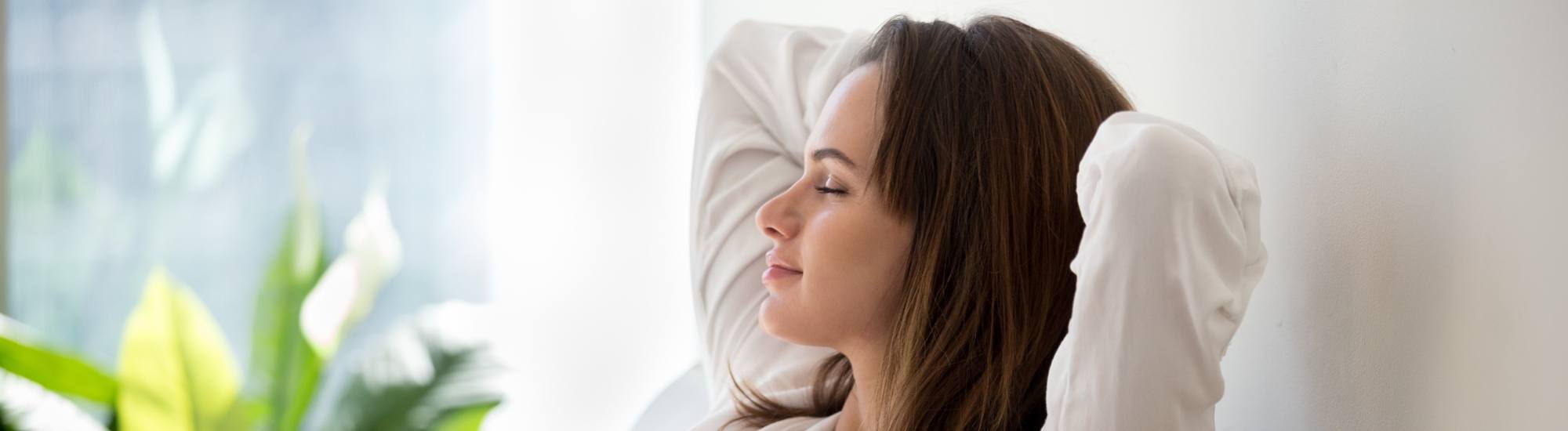 Woman relaxing after sedation dentistry visit