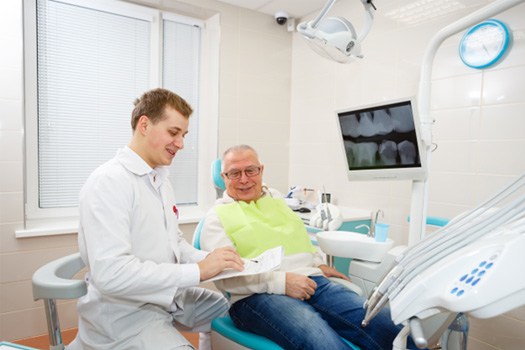 Man at a dental checkup